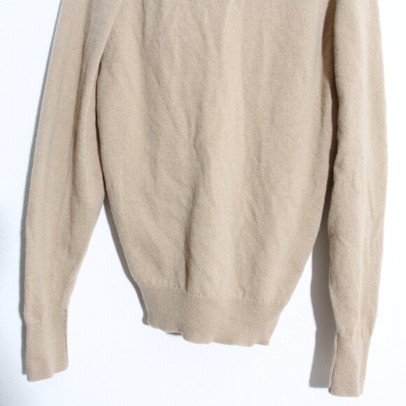 Burberrys Vintage 100% Lambswool Sweater V-Neck Made in Scotland Tan Size Small - Picture 15 of 15